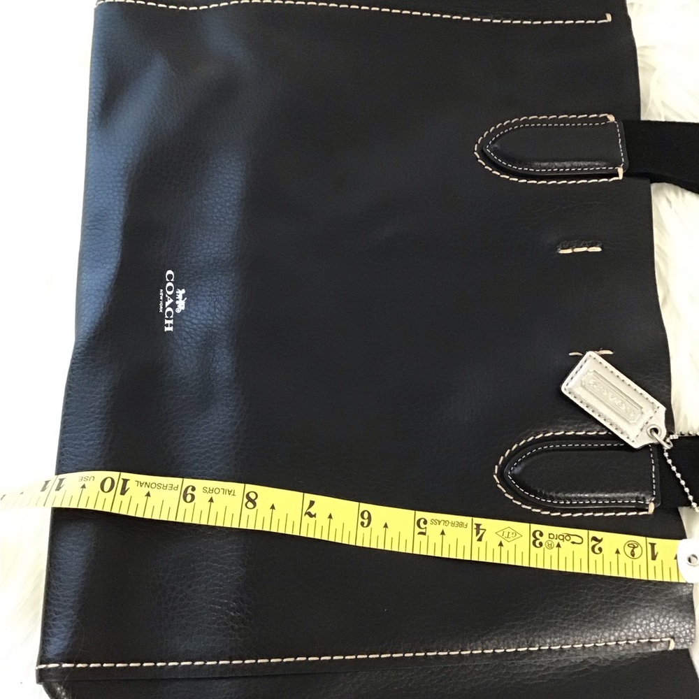 Coach 58660 Pebble Leather Derby Tote Bag In Black EUC - Picture 13 of 16